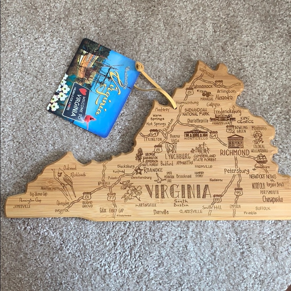 Virginia bamboo cutting and serving board
